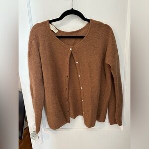 Sezane Gaspard Cardigan Size M in Camel